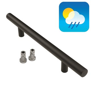 HDD Black door handle T 32/300/500 - UV Structure - Blind mounting