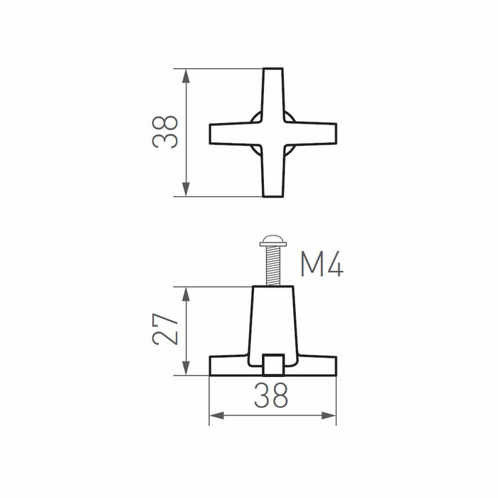 Dauby Meubelknop PCRO ruw brons gepolijst RBP