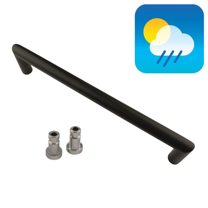 HDD Zwarte deurgreep URG 20/300 - UV Structuur coating met blinde bevestiging