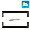 HDD Poignées de porte noires URG 20/300 - Structure UV - Paire pour épaisseur de porte > 3CM