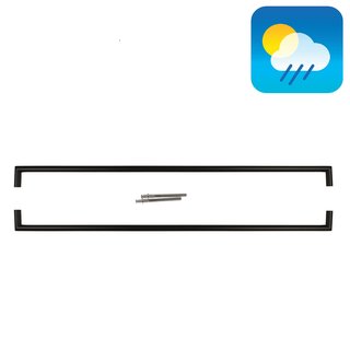 HDD Black door handles URG 20/1000 - UV Structure - Pair for door thickness > 3CM