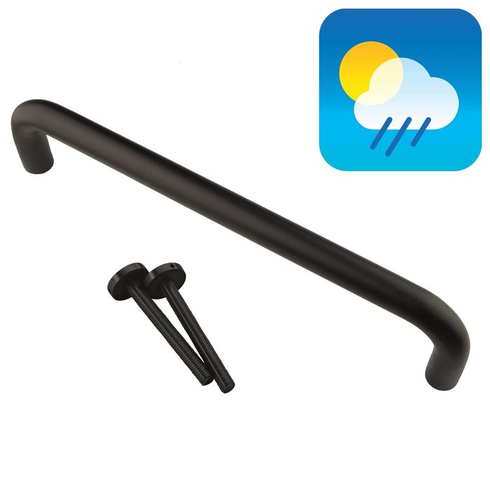 HDD Black door handle U 20/300 - UV Structured coating with continuous attachment