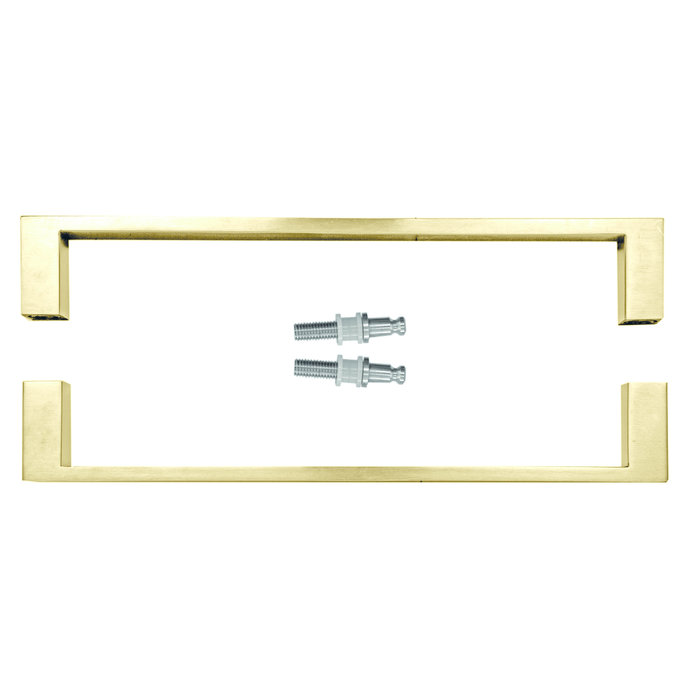 HDD Poignées de porte COSMIC 20/300 en acier inoxydable or mat - paire pour porte vitrée