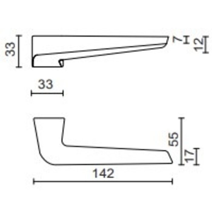 HDD Schwarze Türgriffe STAR