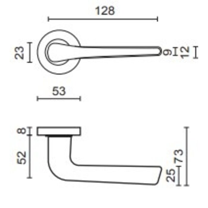 HDD Black flat door handles SIPORA