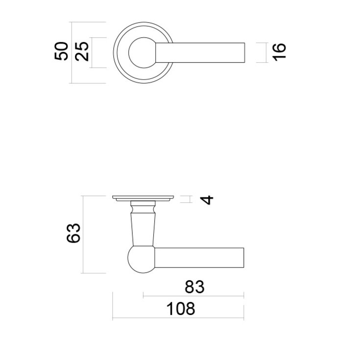 HDD Poignées de porte noires PETANA L+L - Laque structurée UV
