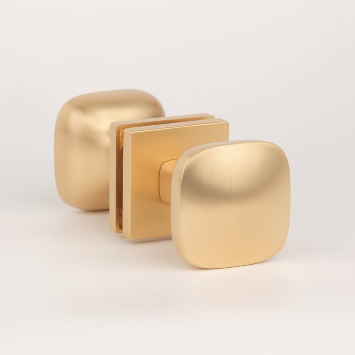 Aprile Paire de poignées de porte Aprile QUERCA carré 57x57 mm Doré mat