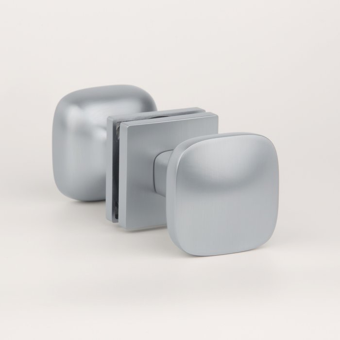 Aprile Paire de poignées de porte Aprile QUERCA carré 57x57 mm Chrome Doré mat rotatif