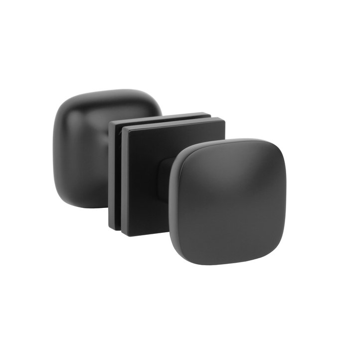 Aprile Paire de poignées de porte noires Aprile QUERCA carré 57x57 mm