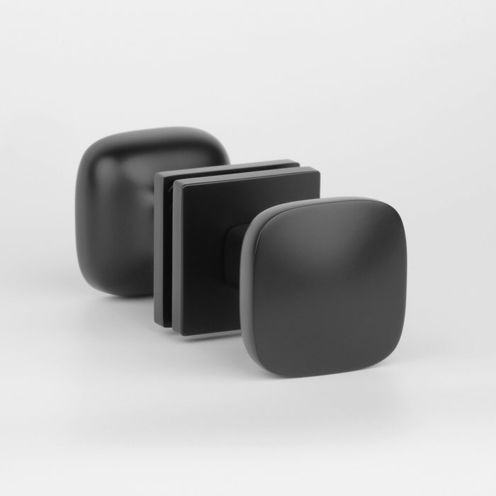 Aprile Paire de poignées de porte noires Aprile QUERCA carré 57x57 mm