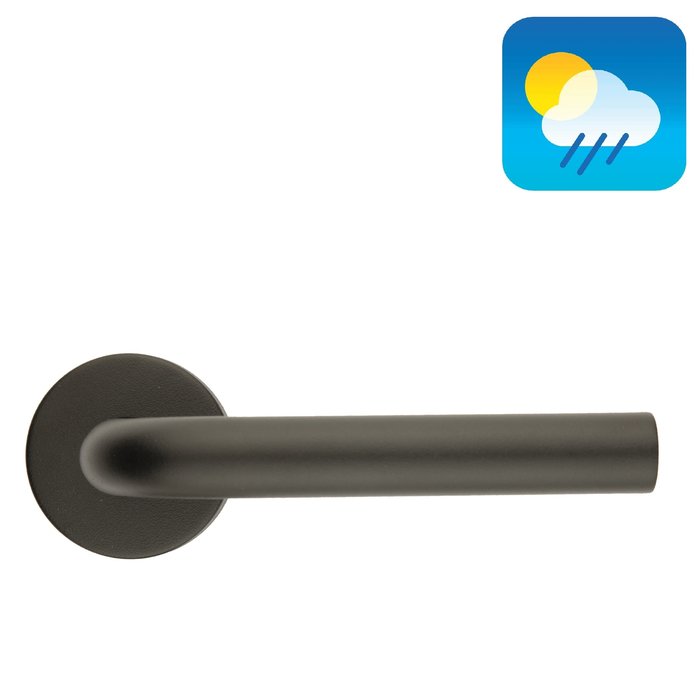 HDD Poignées de porte noires L - FORME 19mm - Structure UV - classe 3