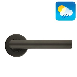 HDD Black door handles ROLLER SHUTTER I -SHAPE 19mm - Structure UV