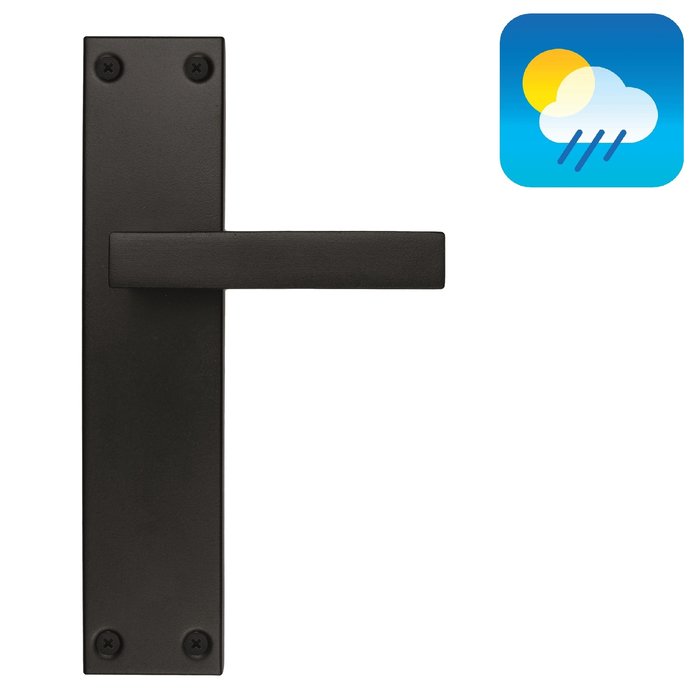 HDD Poignée de porte noire COSMIC sur plaque - avec laque structurée UV