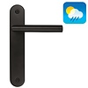 HDD Black door handles I SHAPE 19mm on plate - UV structure