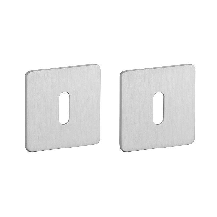 STERK Plaques à clés carrées inox KVADRAT 1710 sur Rosaces ultra fines de 3 mm