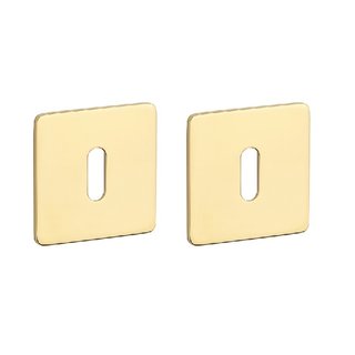 STERK Goldene Schlüsselplatten KVADRAT 1710 - Ultradünn 3 mm - Gold PVD