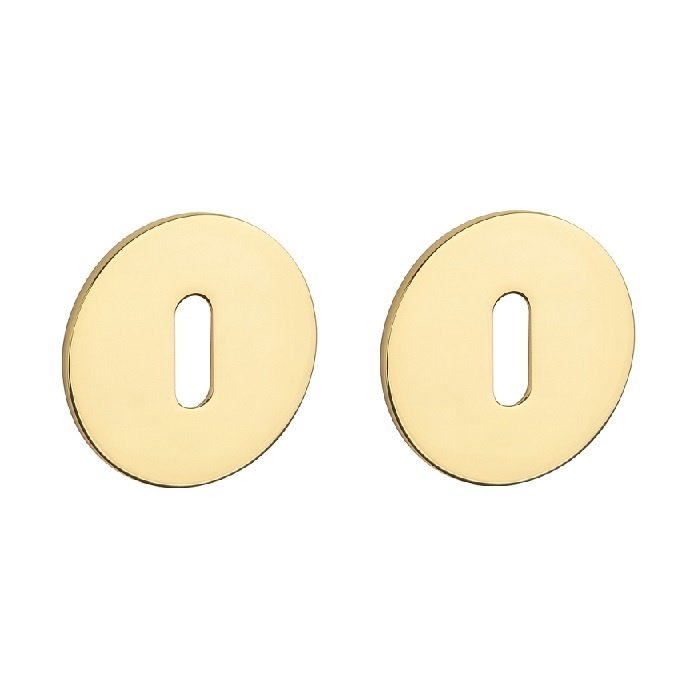 STERK Goud gepolijste PVD ronde sleutelplaatjes OVAL 1710 ultra dun 3 mm