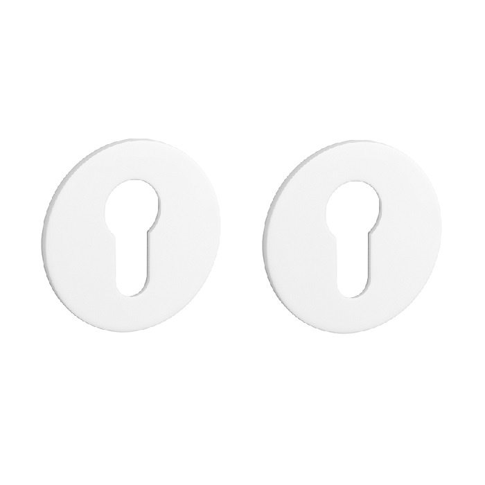 STERK Plaques cylindriques blanches OVAL 1711 sur rosaces ultra fines de 3 mm