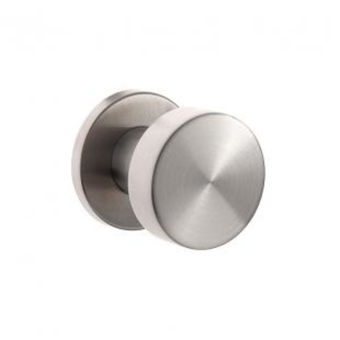 Assa Abloy ASSA ABLOY cylindrical fixed knob on round rosette Ø53x6 - Brushed stainless steel