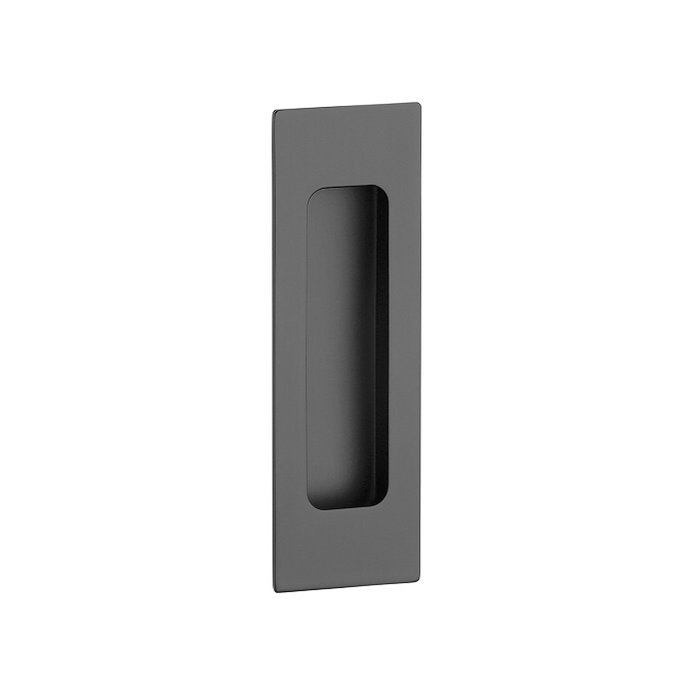 STERK Rectangular matt black sliding door cup 1716 - 120x40 mm for wooden doors