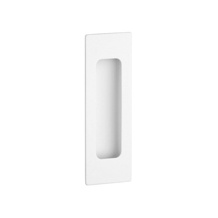 STERK Rectangular white sliding door bowl 1716 - 120x40 mm for wooden doors