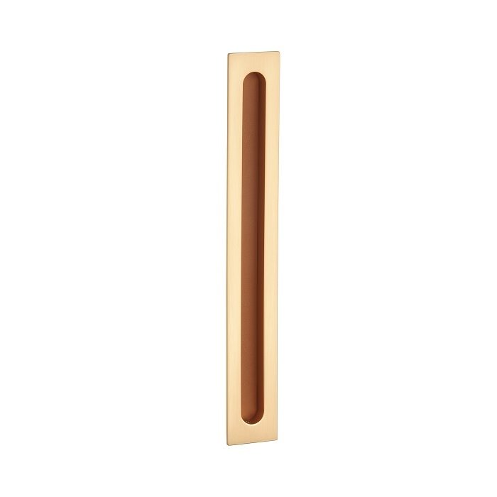 Aprile Rectangular matt gold sliding door bowl HD 239 - 245 x 35 mm for wooden doors
