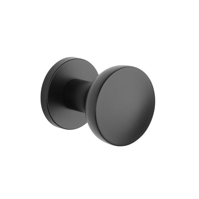Aprile Black single Aprile door knob ORTICA Ø 57 mm