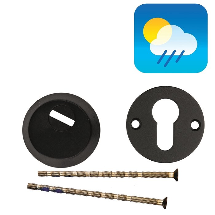 HDD Zwarte veiligheidscilinderplaatjes  SAFE 10 mm - UV structuur - PZ