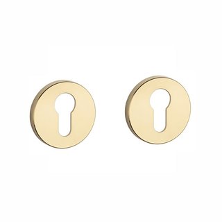 Aprile Plaques cylindriques Aprile rondes Ø 52x7mm PVD poli Or
