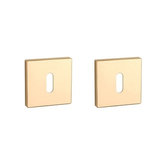 Aprile Porte-clés Aprile carré 52x52x7mm PVD poli doré