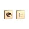 Aprile Aprile vierkant WC garnituur 52x52x7mm Goud gepolijst PVD
