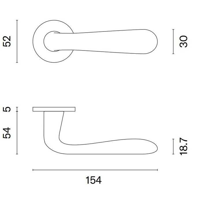 Aprile Massive Aprile Türgriffe GARDENIA mattgold rund Ø 52x5 mm