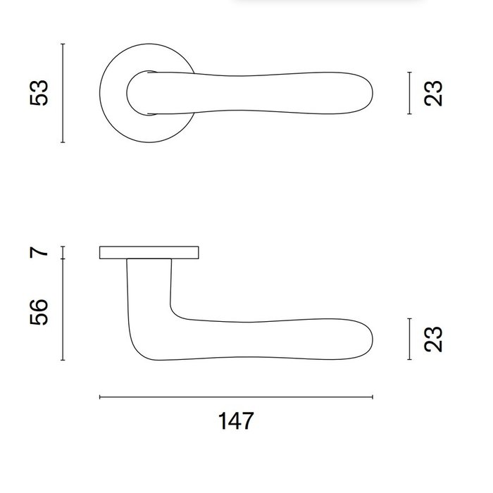 Aprile Massive Aprile Türgriffe CYNIA Chrom poliert Ø 53x7 mm