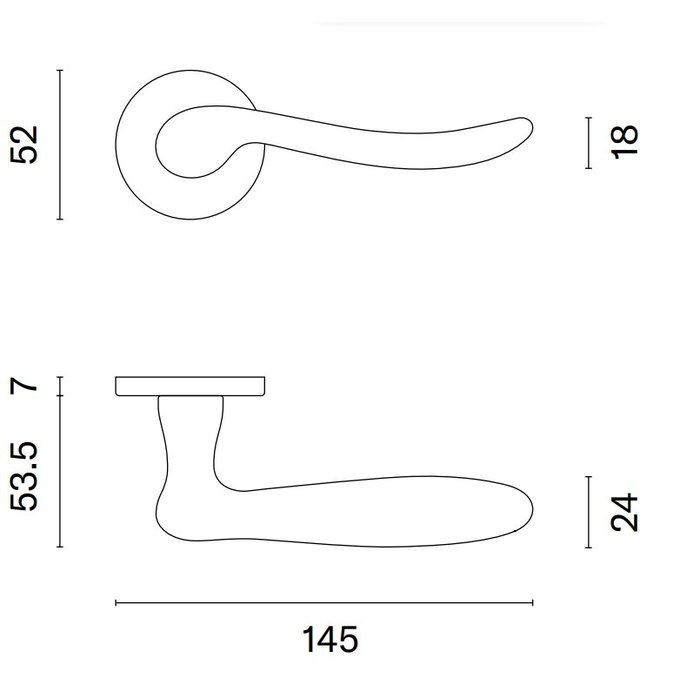 Aprile Massive Aprile Türgriffe NERINA Chrom poliert Ø 53x7 mm