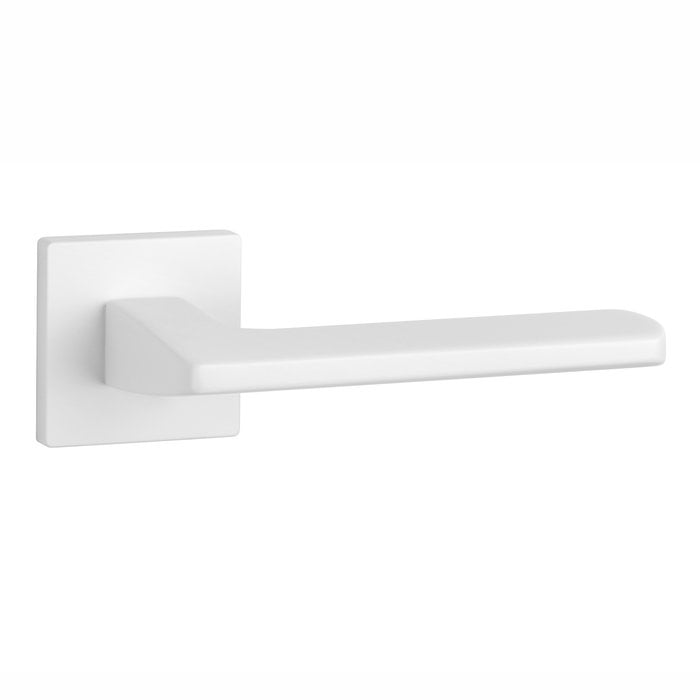 Aprile Massieve mat witte Aprile deurklinken YUKA vierkant 52x52x7mm