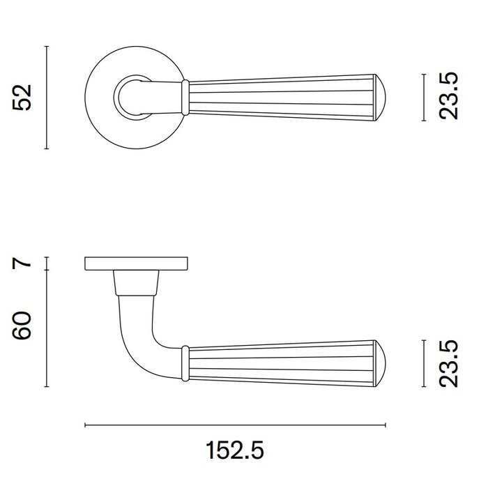 Aprile Mat witte Aprile deurklinken MARIGOLD Ø 52x7 mm