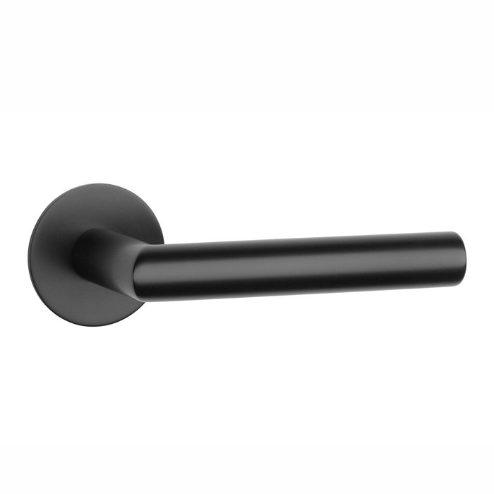 STERK Poignées de porte noires mates OVAL 1750 rosaces ultra fines de 3 mm