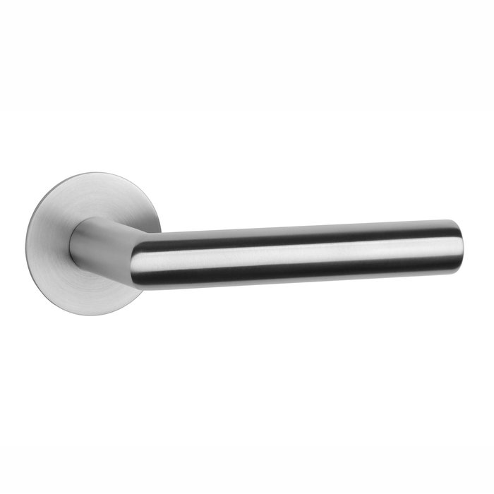 STERK Poignées de porte ovales en acier inoxydable 1750 sur rosaces ultra-minces de 3 mm - Ø 22 mm