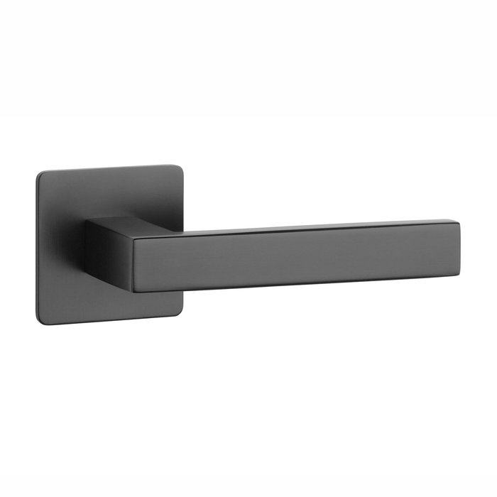 STERK Black door handles KVADRAT 1760 on ultra-thin 3 mm rosettes
