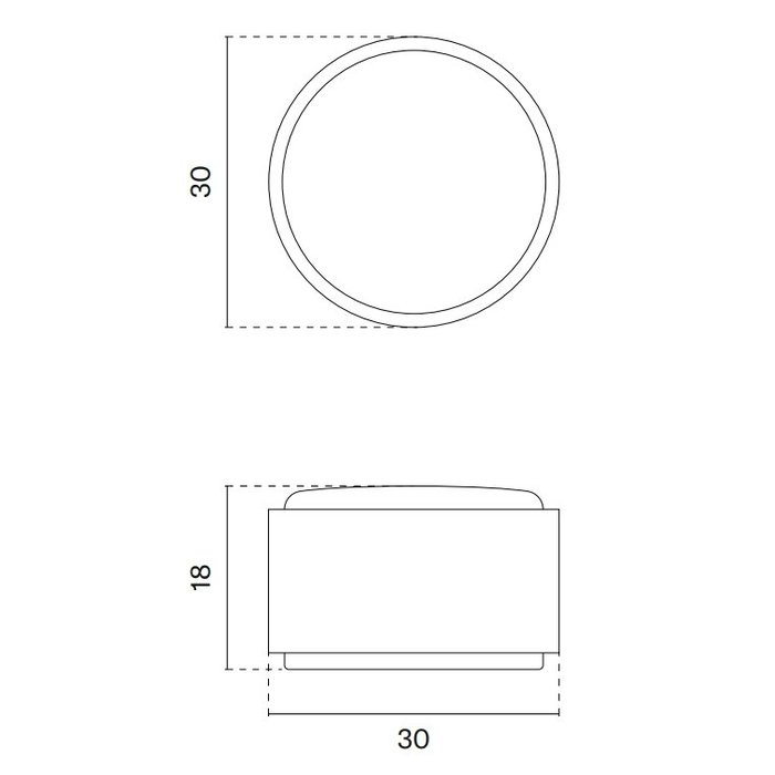 Aprile Ronde mat zwarte meubelknop 1061 geribbeld Ø 30mm