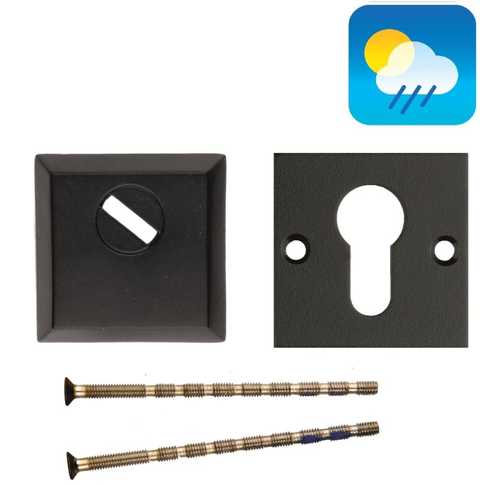 HDD Black safety cylinder plates SAFE 10 mm - UV structure - square PZ