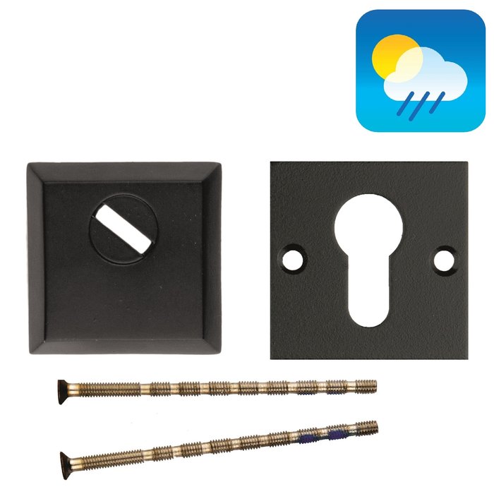 HDD Plaques cylindriques de sécurité noires SAFE 12 mm - structure UV - carré PZ