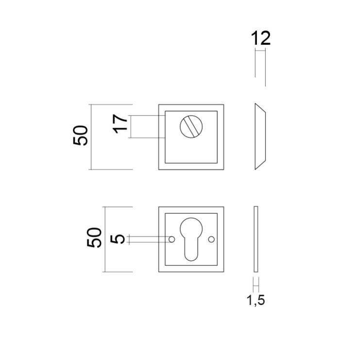 HDD Plaques cylindriques de sécurité noires SAFE 12 mm - structure UV - carré PZ