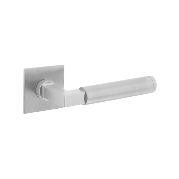 Intersteel Intersteel Door handle Bau-stil on square magnet rosette brushed stainless steel