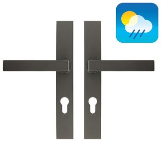 HDD Safety fitting on straight shield - handle and handle - black textured UV