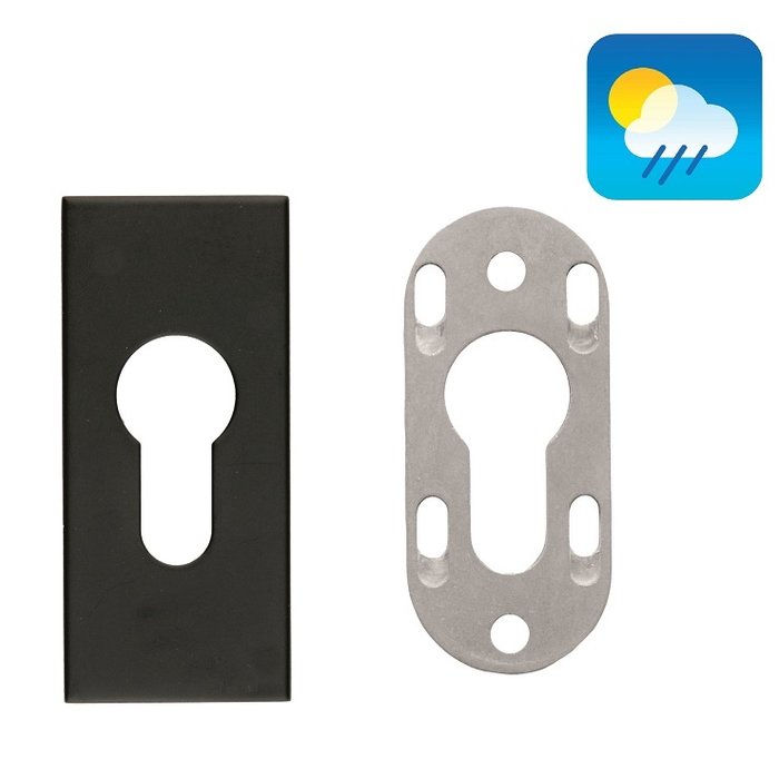 HDD 1 Black security cylinder plate 6mm - structure UV PZ