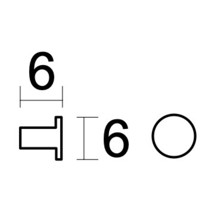 HDD Wit afdekkapje voor de inbus voor deurkruk X-treme/Seliz wit
