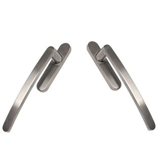 HDD Ferrure pour porte levante/coulissante OVAL C- SHAPE Aspect inox - la paire