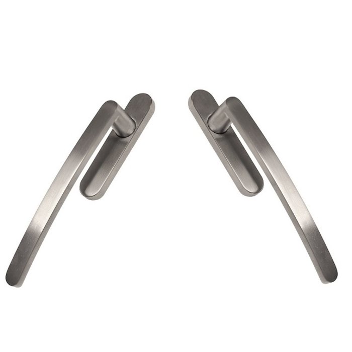 HDD Lift/slide door fitting oval C-SHAPE stainless steel look pair