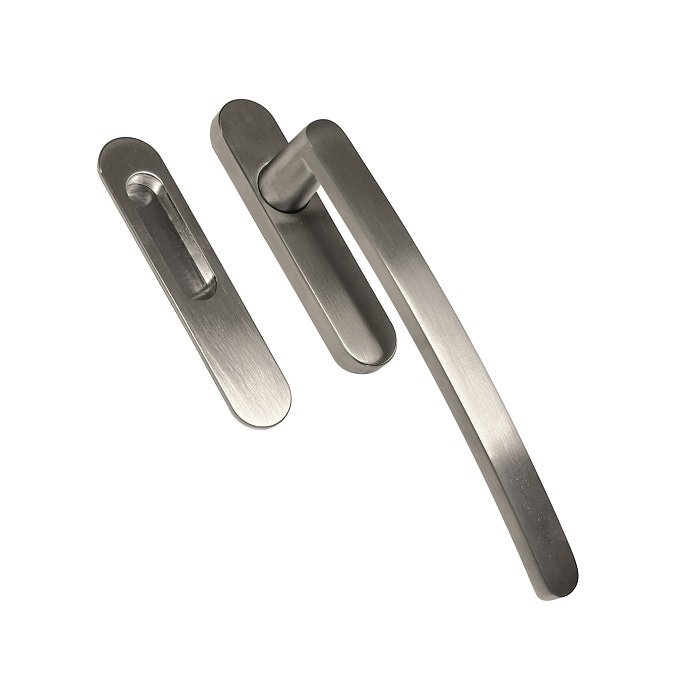 HDD Hef-/schuifdeurbeslag ovaal C- SHAPE RVS look -met schuifdeurkom